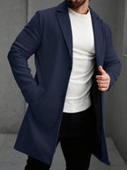 Men's button-up wool winter coat — additional view