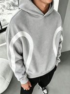Men's drawstring long sleeve hoodie — additional view