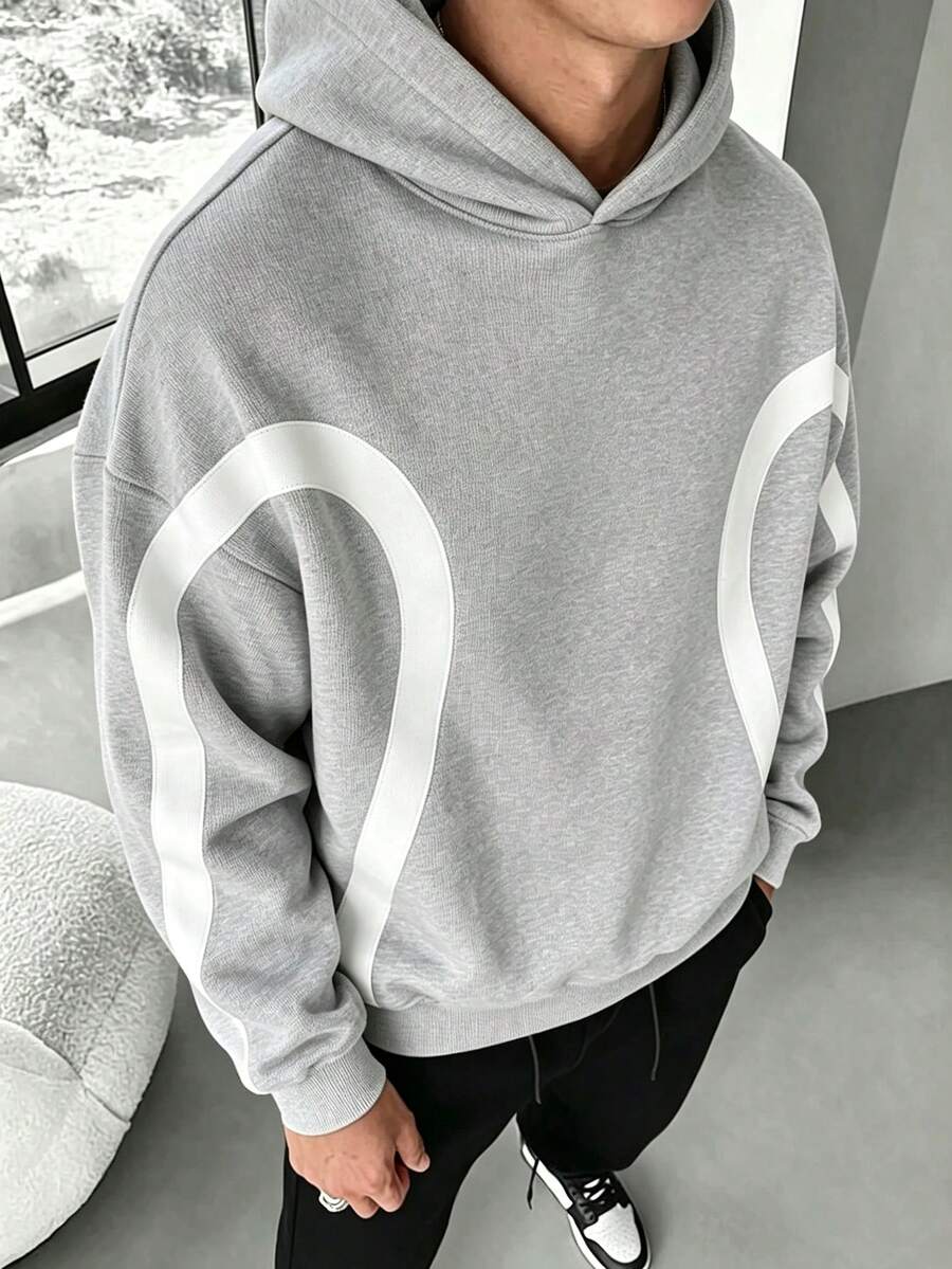 Men's drawstring long sleeve hoodie — additional view