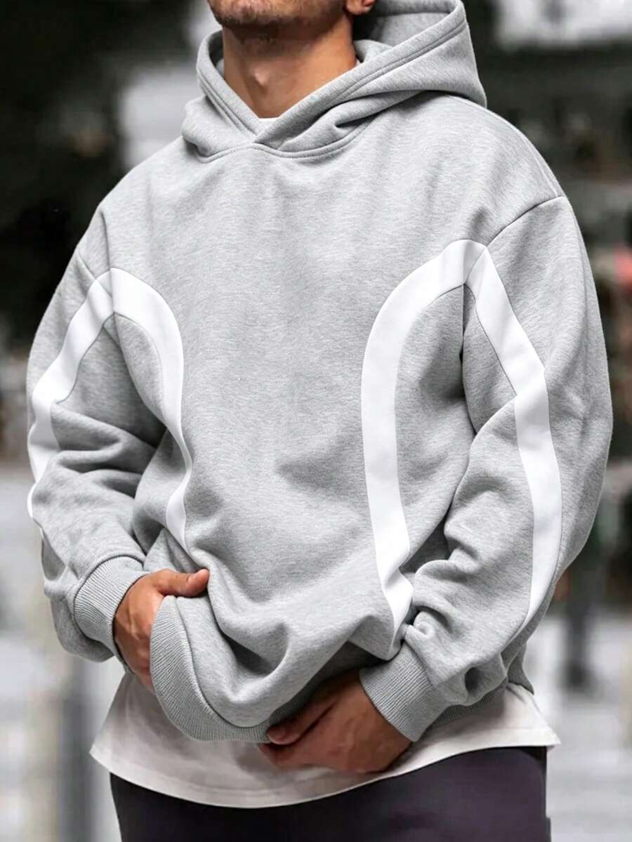 Men's drawstring long sleeve hoodie — additional view
