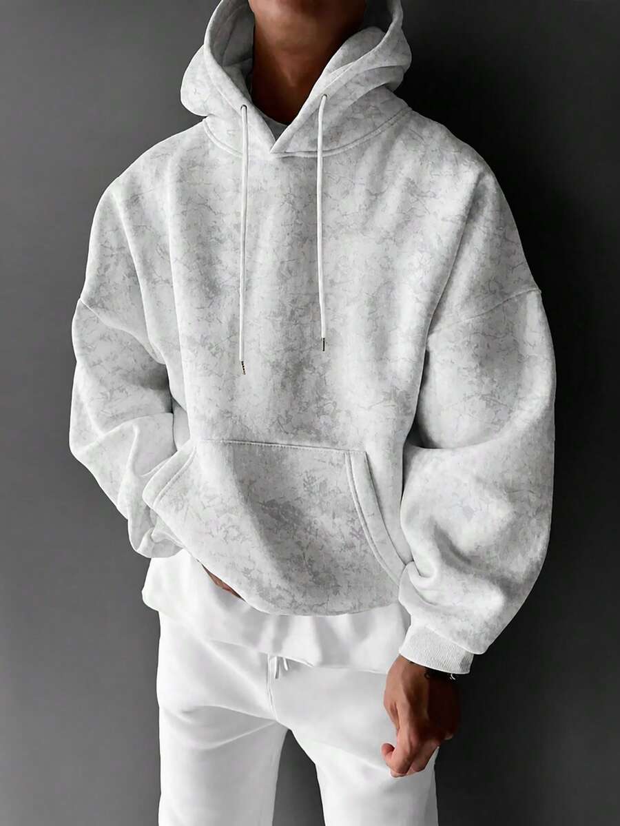 Men's drawstring long sleeve hoodie — additional view