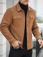 Men's single-breasted long sleeve shacket — additional view