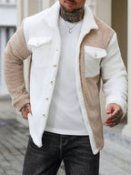 Men's button-front teddy fleece jacket — additional view