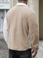 Men's button-front teddy fleece jacket — additional view