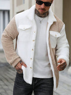 Men's button-front teddy fleece jacket — additional view