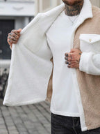 Men's button-front teddy fleece jacket — additional view