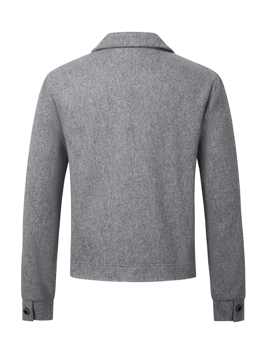 Men's teddy fleece cropped coat — additional view