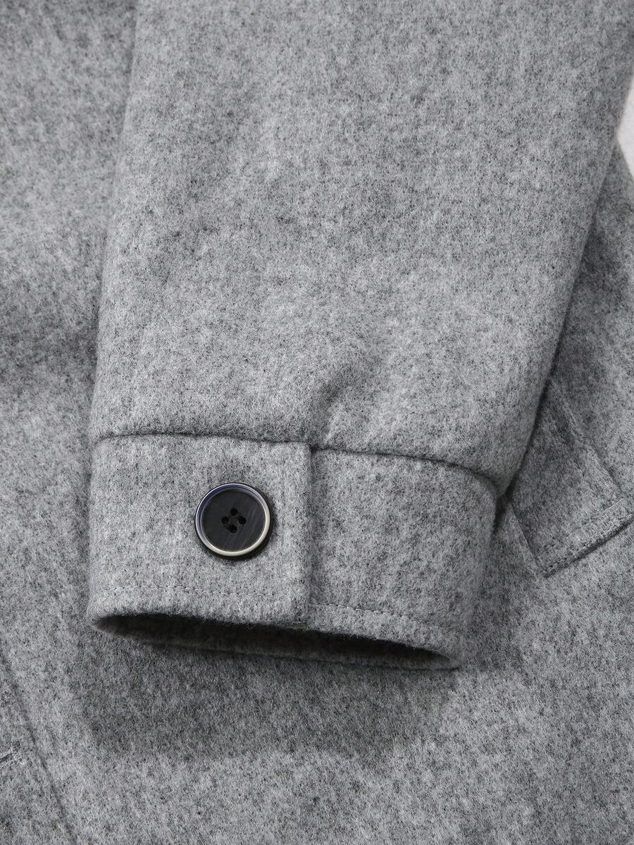 Men's teddy fleece cropped coat — additional view