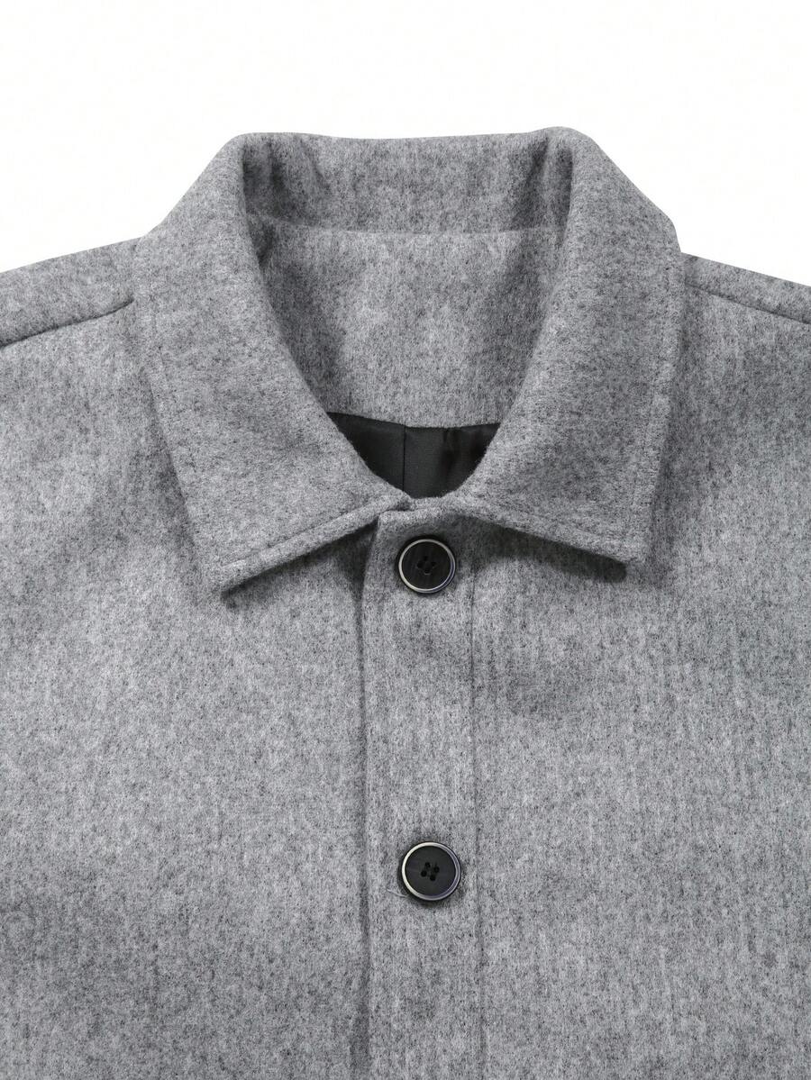 Men's teddy fleece cropped coat — additional view
