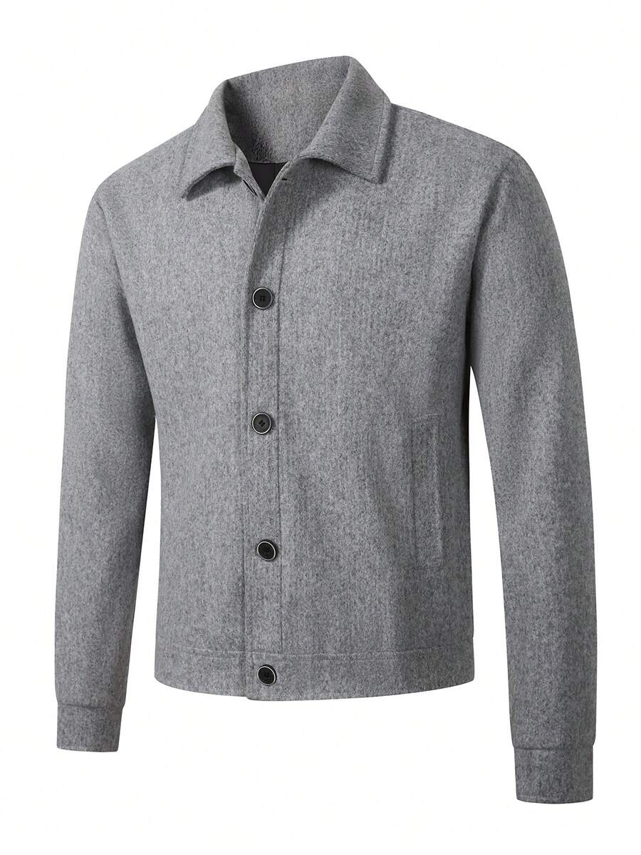 Men's teddy fleece cropped coat — additional view