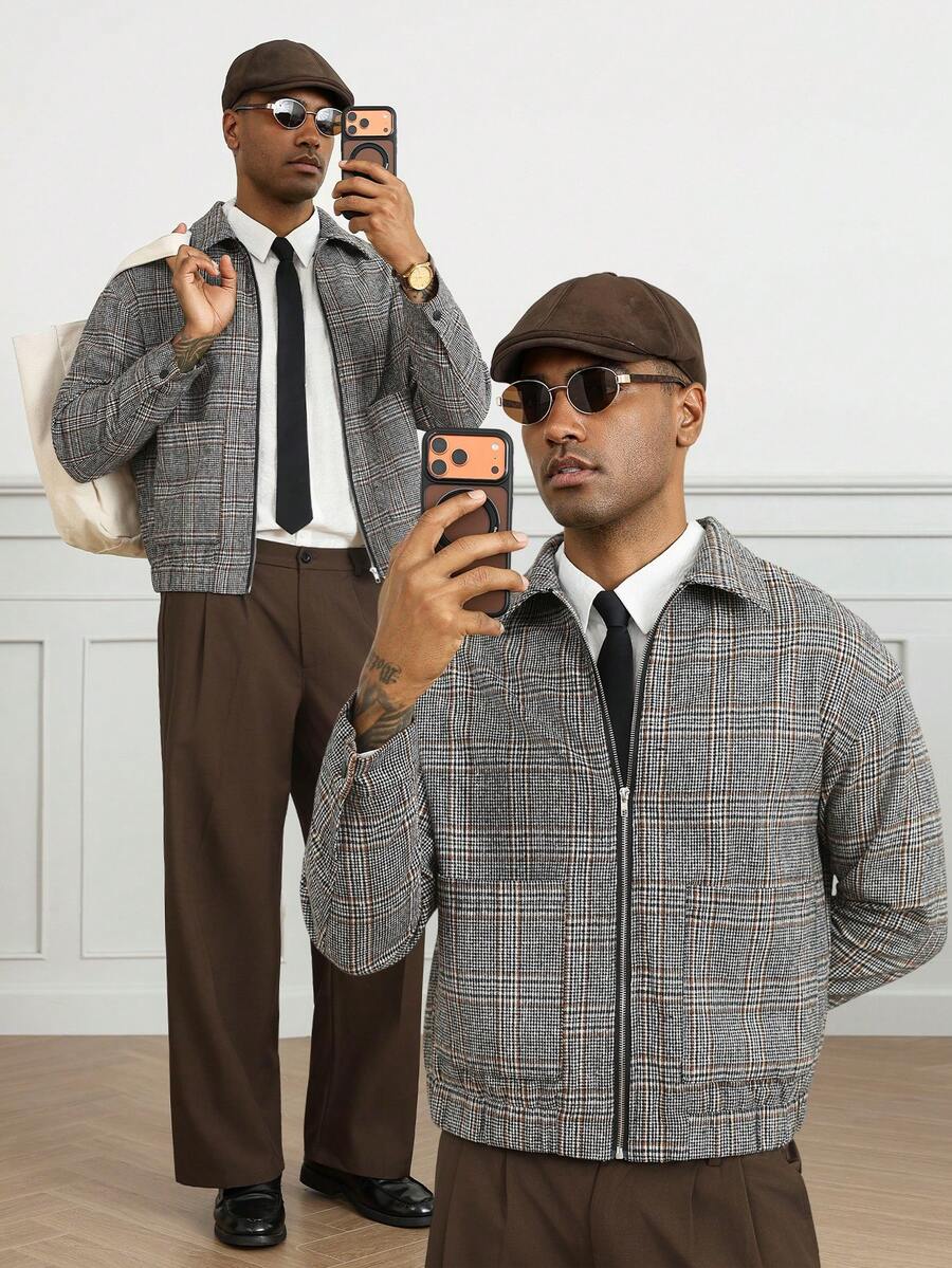 Men's single-breasted wool overcoat — additional view