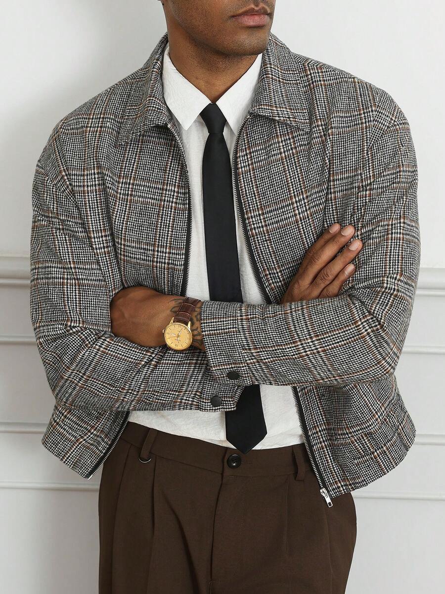 Men's single-breasted wool overcoat — additional view