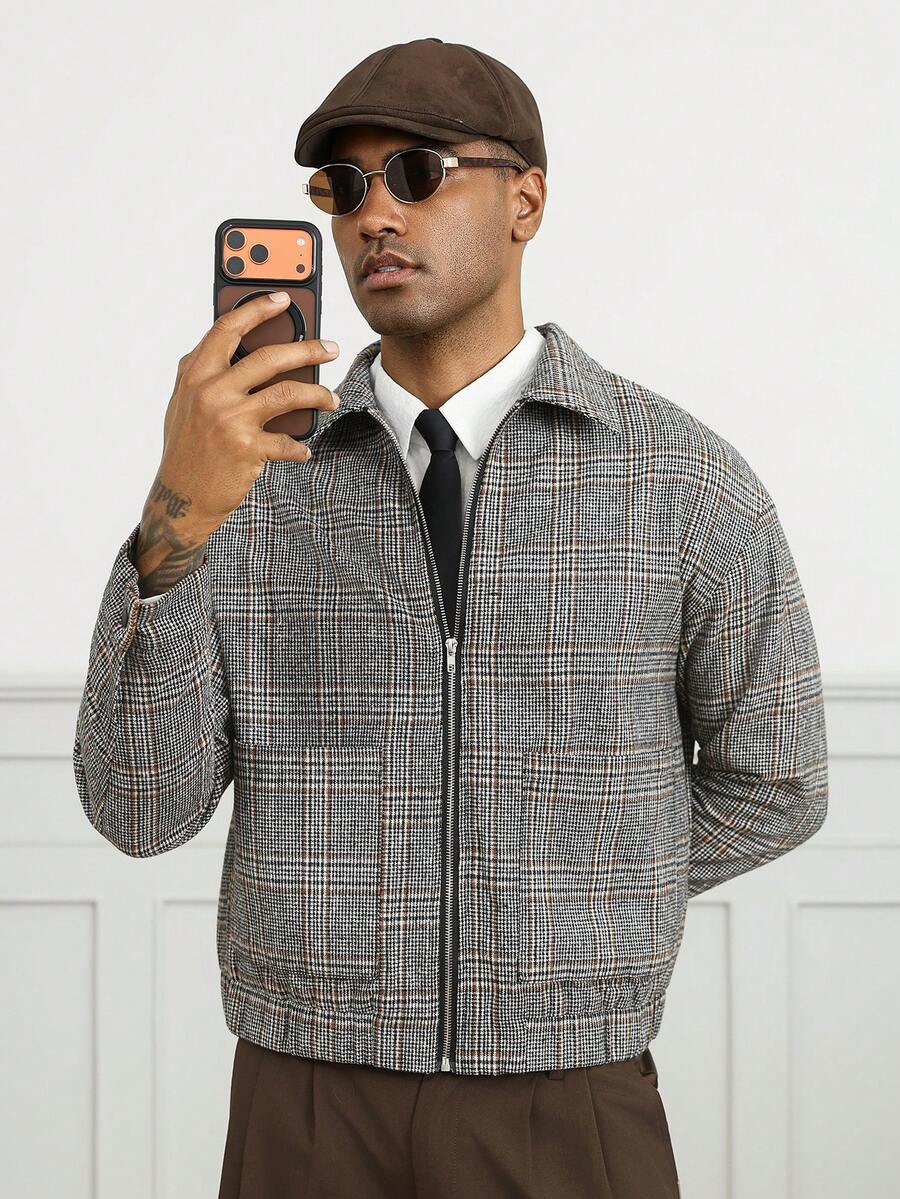 Men's single-breasted wool overcoat — additional view