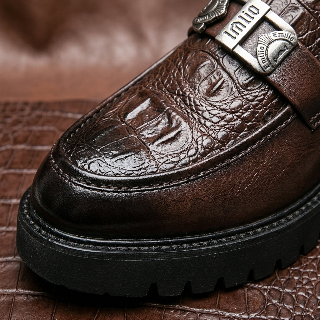 Men's metal buckle chunky loafers — alternate view