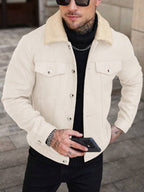 Men's teddy fleece cropped coat — additional view