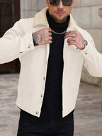 Men's teddy fleece cropped coat — additional view