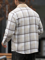 Men's checked long sleeve shacket — additional view