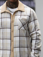 Men's checked long sleeve shacket — additional view