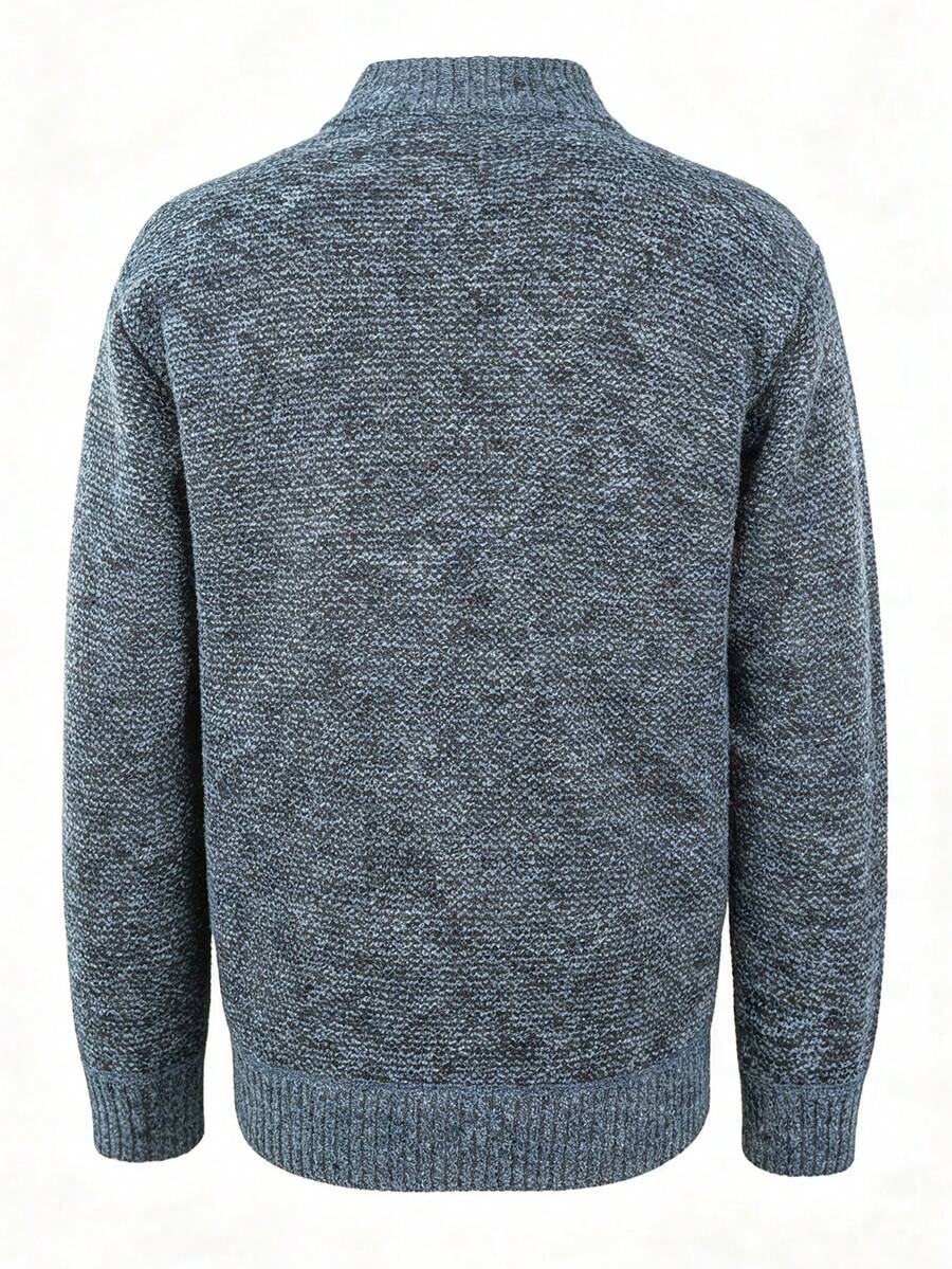 Men's color block ribbed cardigan — additional view