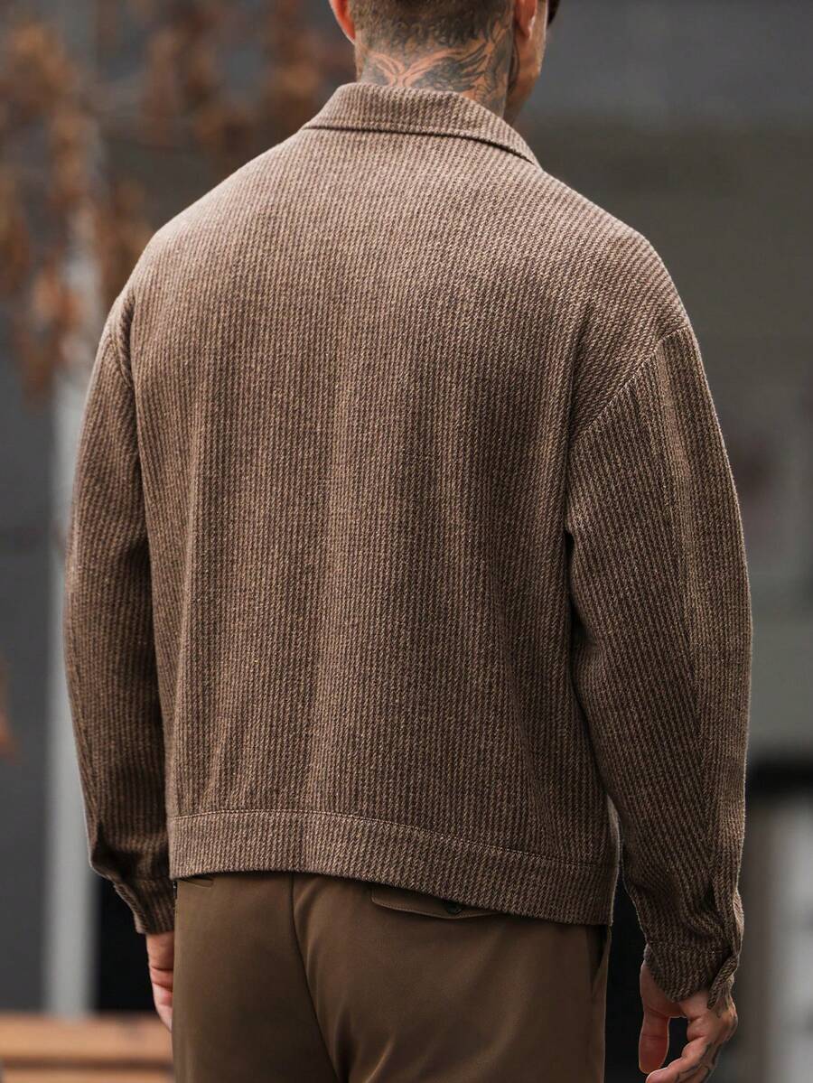Men's single-breasted wool overcoat — additional view