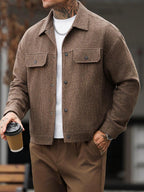 Men's single-breasted wool overcoat — additional view