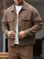 Men's single-breasted wool overcoat — additional view