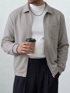 Men's single-breasted wool overcoat — additional view