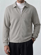 Men's single-breasted wool overcoat — additional view