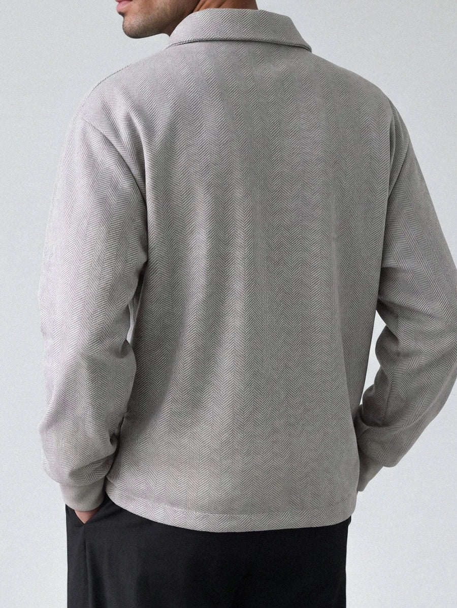 Men's single-breasted wool overcoat — additional view