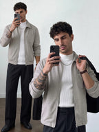 Men's single-breasted wool overcoat — additional view