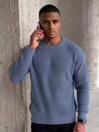 Men's crew neck long sleeve pullover — additional view