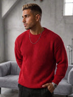 Men's crew neck long sleeve pullover — additional view