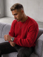 Men's crew neck long sleeve pullover — additional view