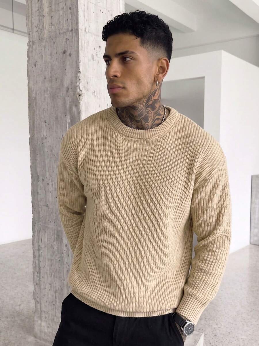 Men's crew neck long sleeve pullover — additional view