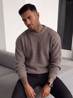 Men's crew neck long sleeve pullover — additional view