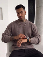 Men's crew neck long sleeve pullover — additional view