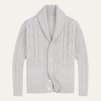 Men's chunky cable cardigan — additional view