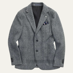 Men's single-breasted herringbone blazer