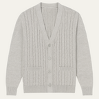 Men's cable knit v-neck cardigan — additional view