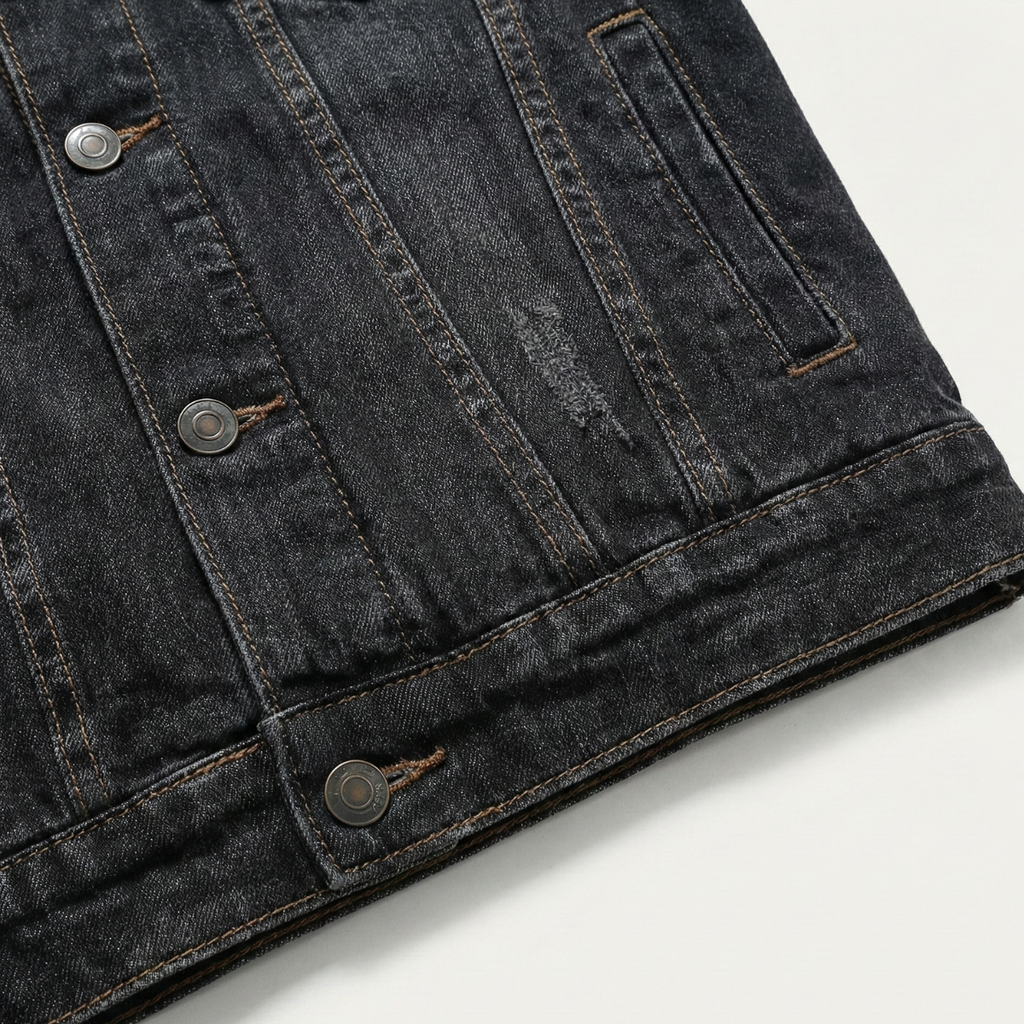 Men's fleece-lined classic denim jacket — additional view