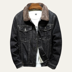 Men's fleece-lined classic denim jacket