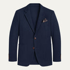 Men's single-breasted herringbone blazer
