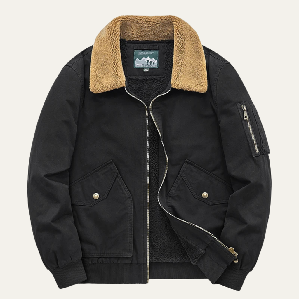 Men's sherpa-lined bomber jacket