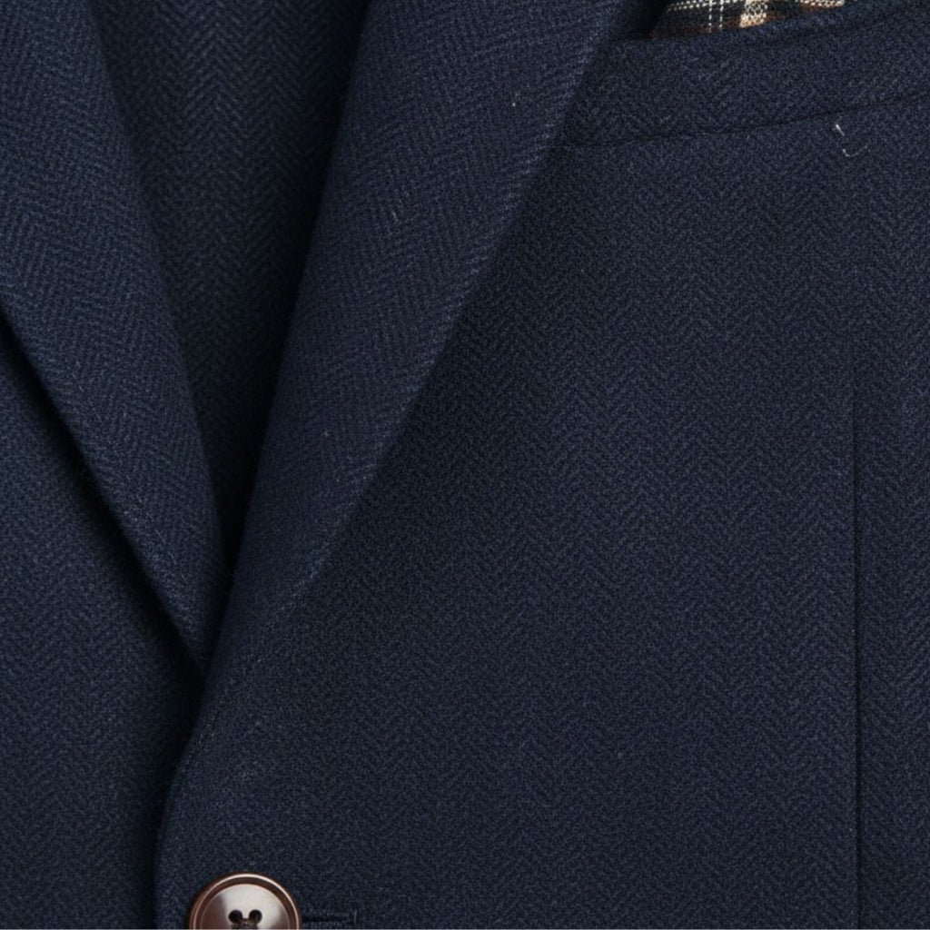 Men's single-breasted herringbone blazer — additional view