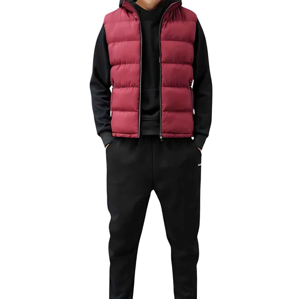 Men's stitched padded puffer vest — additional view