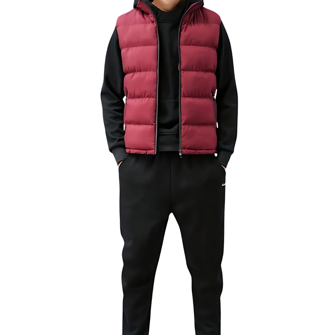 Men's stitched padded puffer vest — additional view
