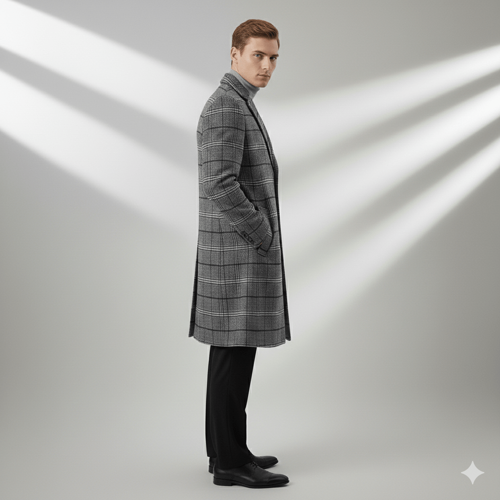 Braxton | Windowpane Wool Winter Coat