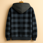 Men's plaid fleece-lined hooded jacket — additional view