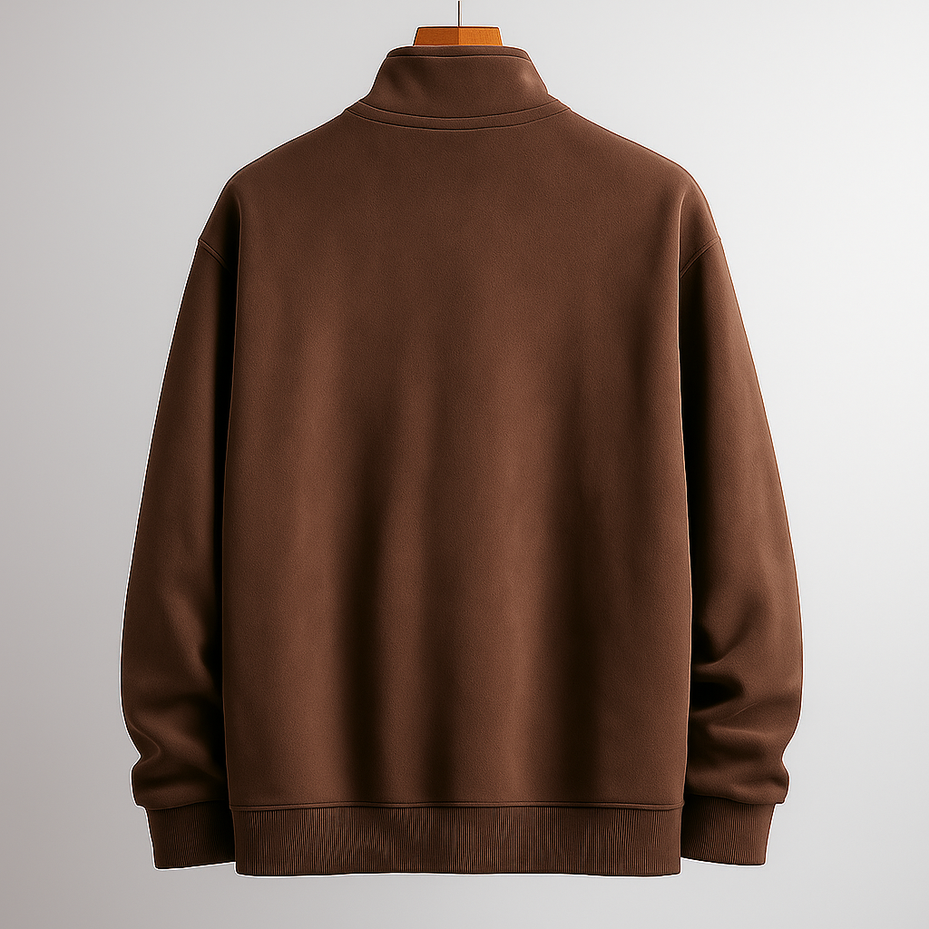 Men's fleece quarter-zip pullover hoodie — additional view
