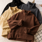 Men's fleece quarter-zip pullover hoodie — additional view